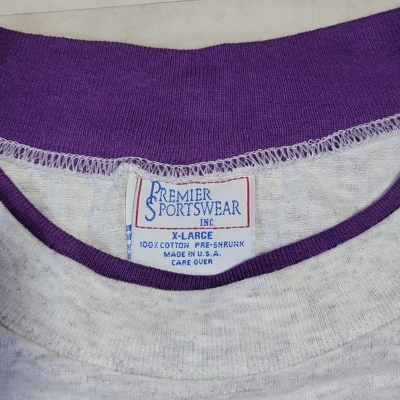 Vintage Dinkey Creek Aztec Fish Graphic Gray Double Collared and Sleeve Premier - Picture 8 of 8